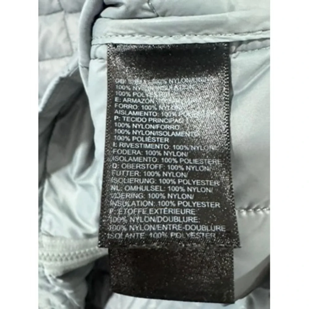 The North Face Men Thermoball Quilted Puffer Jacket Grey‎ Full Zip Medium
